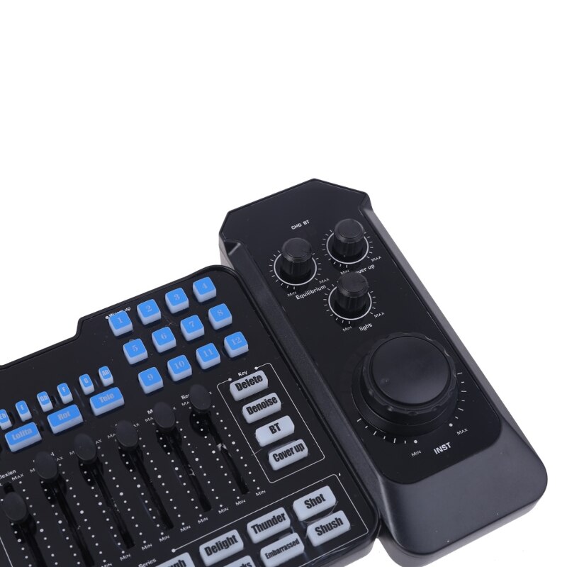 Mélangeur Audio Bluetooth rechargeable par USB, casque, Microphone, diffusion sur le web, diffusion en direct, carte son pour enregistrement, karaoké, chant