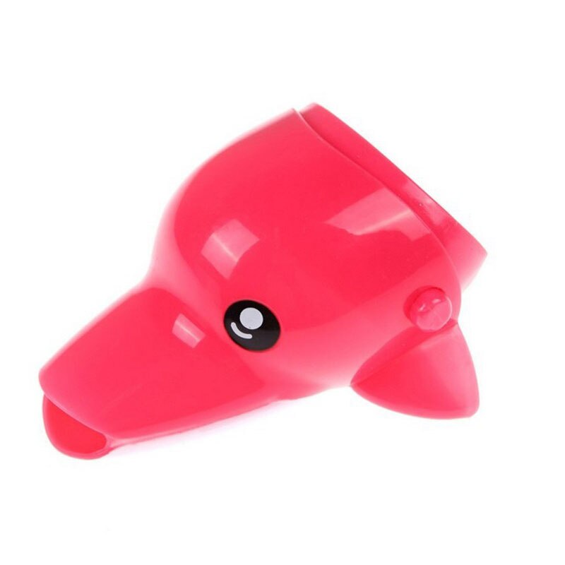 Cartoon Animal Faucet Extension Children&#39;s Guide Sink Hand Handwashing Tools Extension Of The Water Trough Bathroom: Red Dolphin