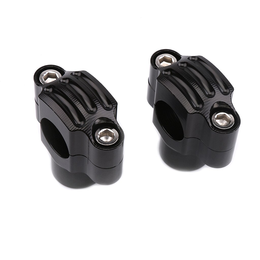 Motorcycle Universal 22Mm Stuur Risers Vet Handle Bar Mount Klem Voor Motorfiets Scooter Refit Stuur Refit Accessoires: black