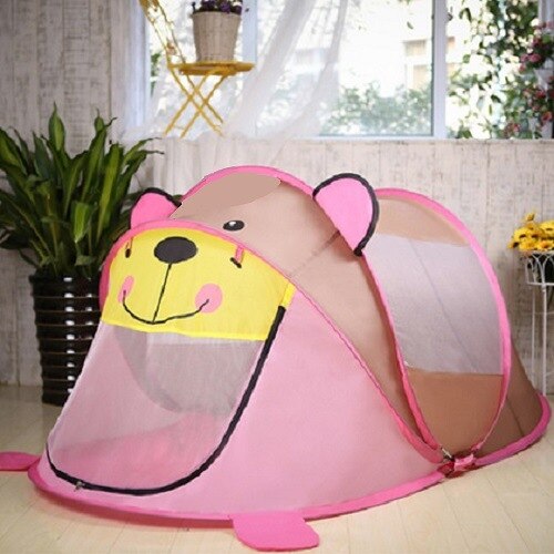 Children Outdoor Tent, Cartoon Bear Tiger Bear Panda Tent Beach Play Game House Play Kids Indoor Outdoor Child Toys Tent: B