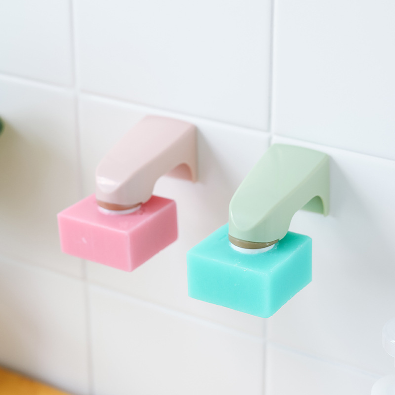 1pc Edelstahl Seifenschale Kreative schlagen-freies Seife Halfter Zauberstab Halfter Schlecht Gerät Praktische Magnetische seife Halfter