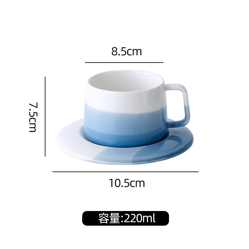 Nordisk stil simpel husstand keramisk vand kaffe te kop farveblødt kaffe rejsekrus la hua fad sæt kopper og krus drinkware: -en