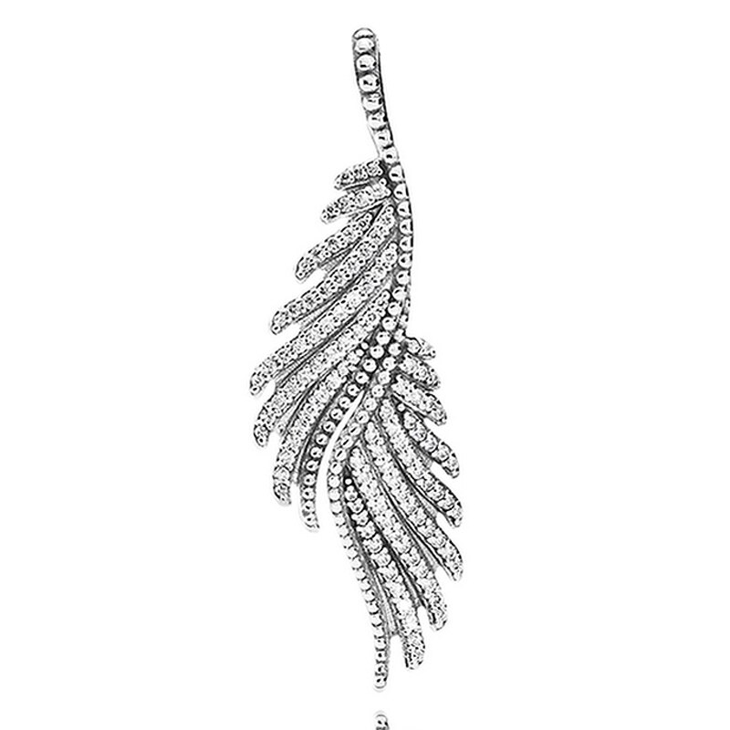 FAI DA TE di Fascino di Filatura Cuori Foglia di Quercia Albero Pendente Della Collana Della Piuma 925 Sterling Silver Bead Fit Originale Dei Monili Del Braccialetto: 4