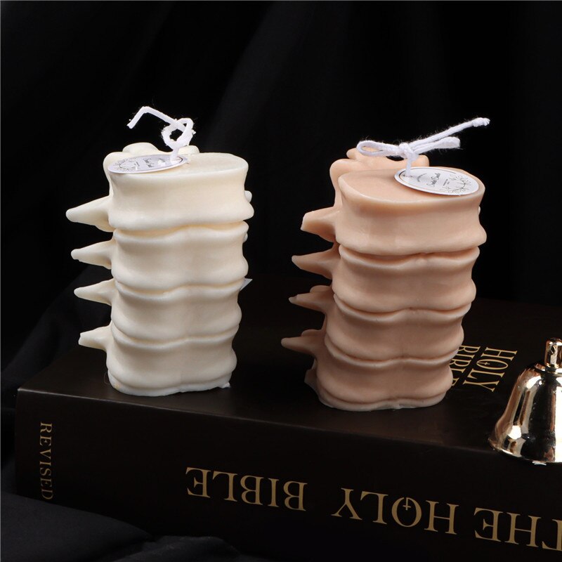 Moule en Silicone pour bougie de colonne vertébrale, pour décoration de bureau faite à la main, en résine époxy de gypse, bougie corporelle d&#39;aromathérapie