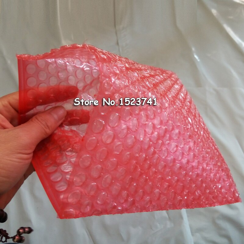 Red 100pcs Anti-Static Bubble Bags 15*20cm Bubble Envelopes Wrap Bags Pouches packaging PE Mailer Packing package