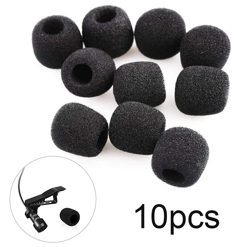 10Pcs Mini Microfoon Cover Headset Vervanging Foam Mic Cover Voorruit