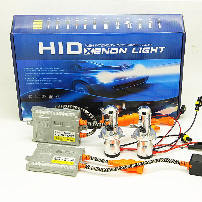 alle alu body XENON H4 bi xenon H4-3 HID auto 12 v 55 w koplamp kit