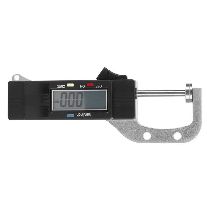 Digital Thickness Gauge Meter Stainless Steel Inch/Metric Measuring Tools 0-25.4mm
