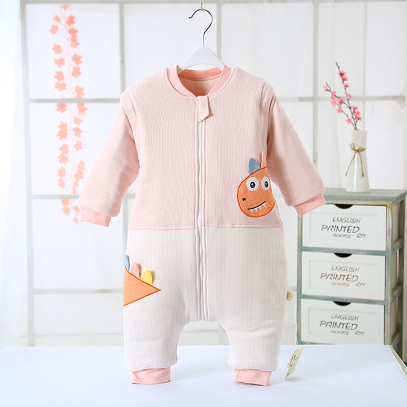 Baby Slaap Zak Gedrukt Animal Baby Slaapzakken Lange Mouw Peuter Deken Dikke Warme Nachtkleding Voor Jongens Meisjes Kleding