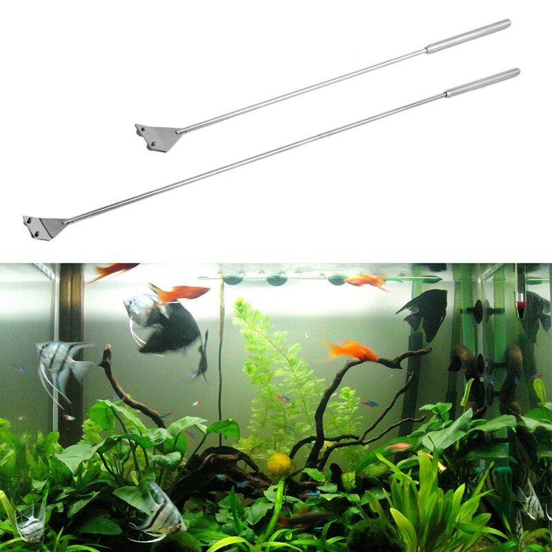 Aquarium Fish Tank Stainless Steel Algae Coralline Scraper Blade Cleaner Tool-