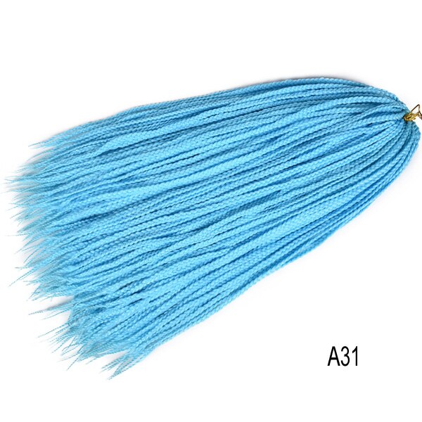 Tresses synthétiques au Crochet ombré 22 brins, tresses longues arc-en-ciel pour tresses africaines: # Bleu