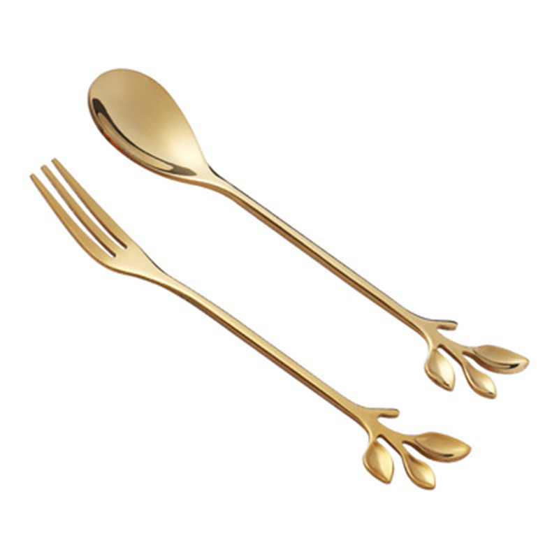 Küche Dessert Löffel Edelstahl Kaffee Milch Löffel mit Keramik Langen Griff Honig Löffel Gold-überzogene Dessert Mischen Löffel
