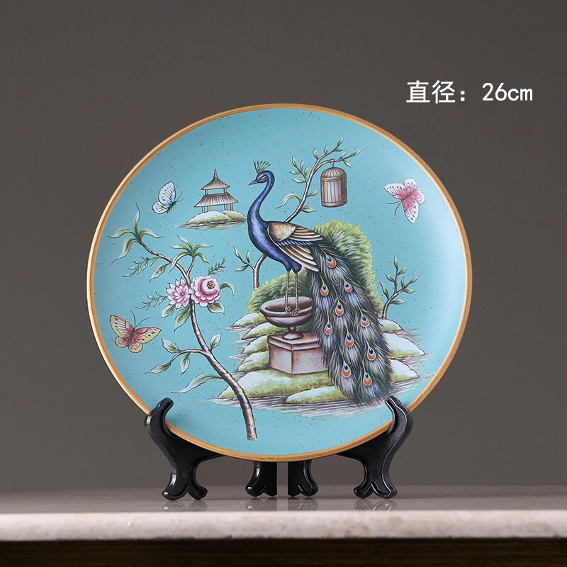 Amerikaanse Keramische Decoratieve Plaat Achtergrond Display Europese Home Restaurant Woonkamer Decoratie Muur Opknoping Plaat: 100179