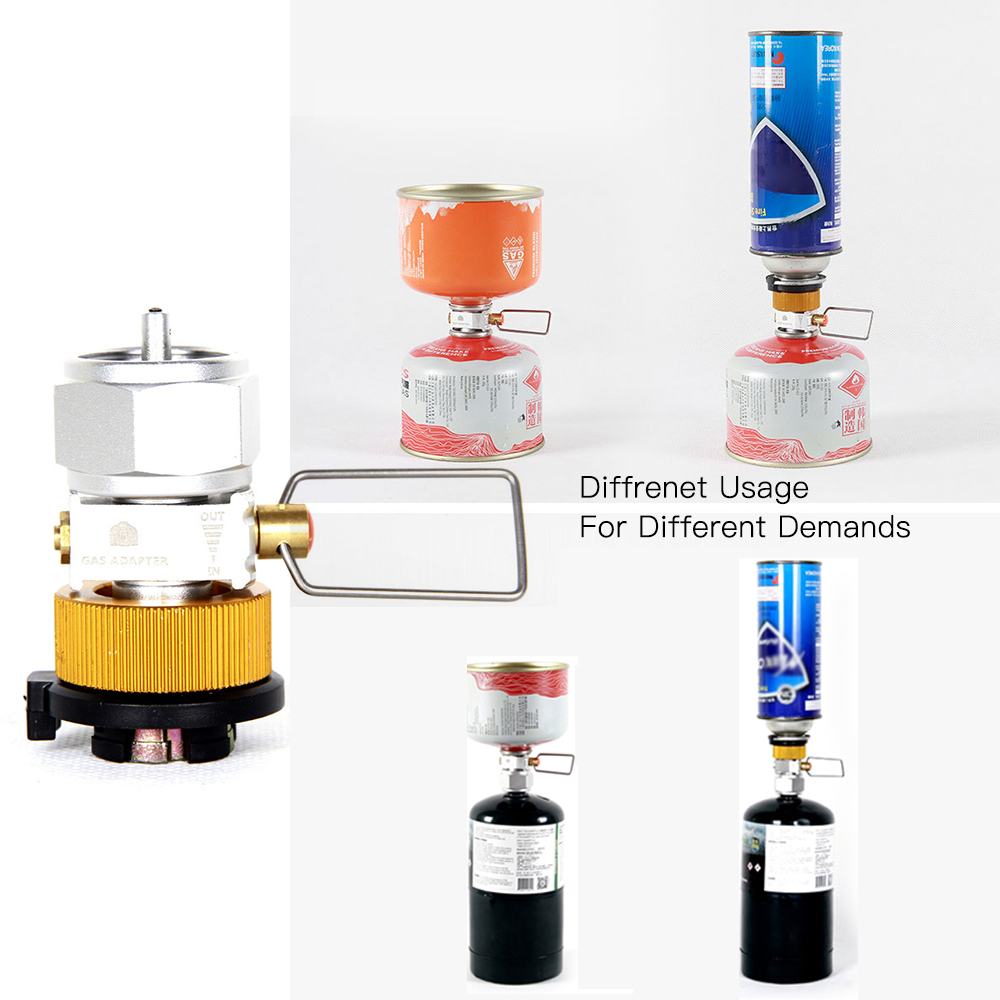 Camping Stove Refill Adapter Gas Saver Plus Gas Convertor Shifter Refill Flat Tank Conversion Adapter Camping Gas Adaptor Valve