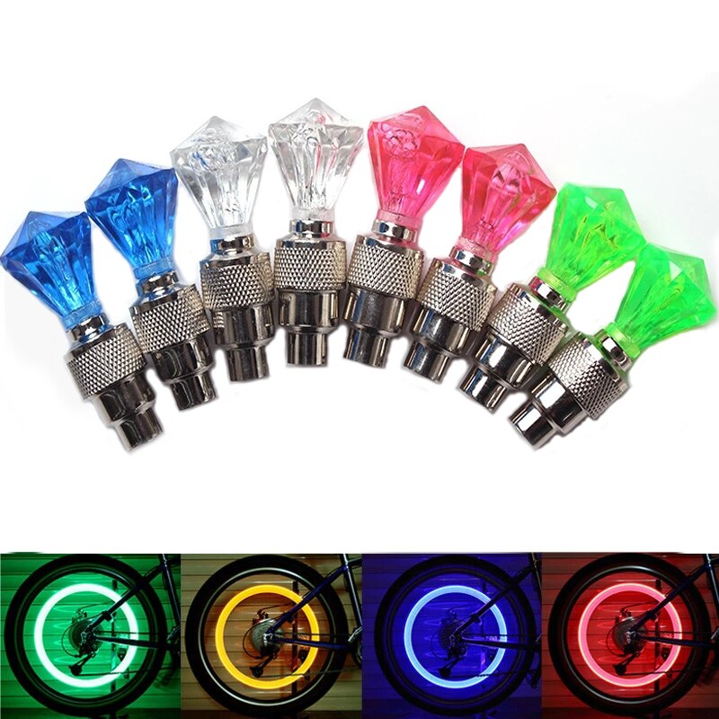 2 Stuks Fietsverlichting Motion Sensor Led Verlichting Met Batterijen Voor Road Mtb Mountainbike Band Band Ventiel Fiets Accessoires
