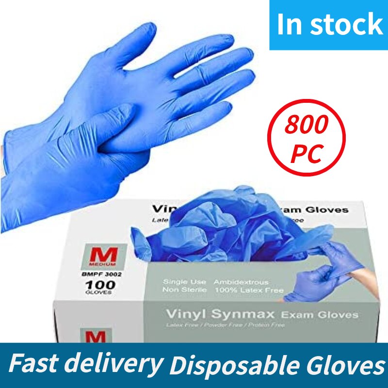 100/800PC Nitrile Disposable Gloves Waterproof Powder Free Latex Gloves For Household Kitchen Laboratory Cleaning Gloves
