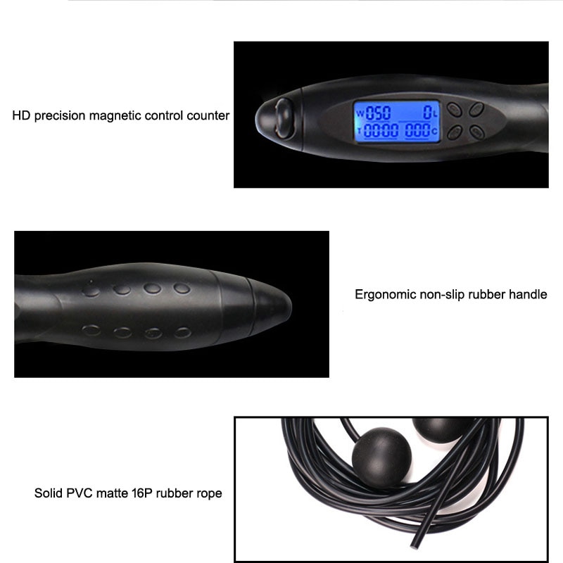 1pc springtouwen slimme elektronische teltoestellen springtouw calorieverbruik fitnessapparatuur digitale springtouwen gereedschap