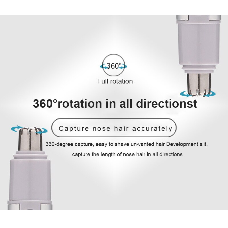 2 in1 Elektrische Ohr Nase Trimmer für Männer Rasierer Wiederaufladbare Haar Entfernung Augenbraue Trimmer Sicher Anhaltende Gesicht Pflege Werkzeug Bausatz