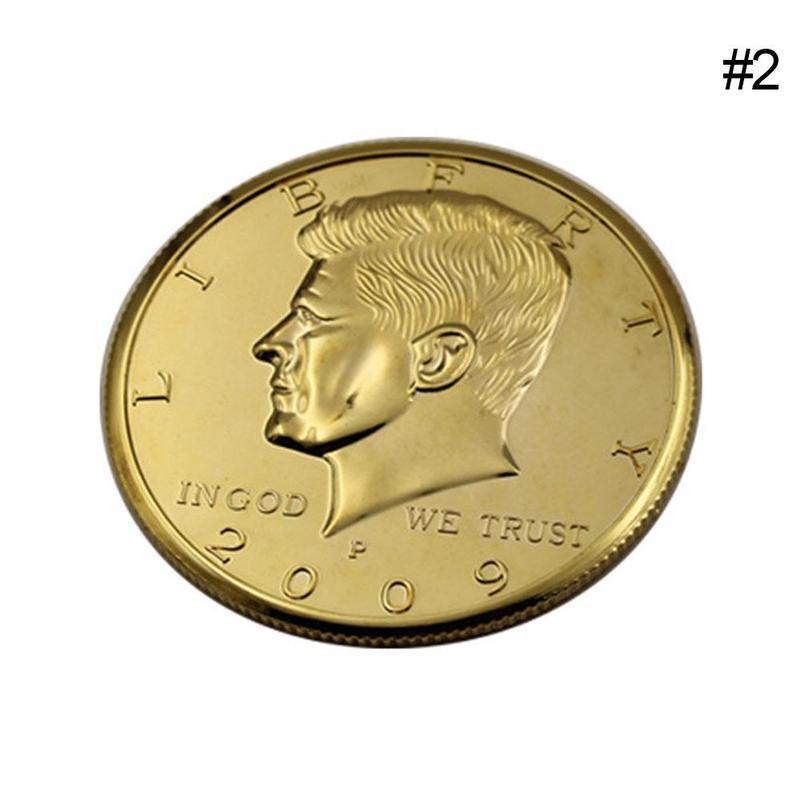 Silver/Gold Color Jumbo Magic Coin Half Dollar 73mm Top Magic Tricks Magician Gimmick MSW1850: Gold