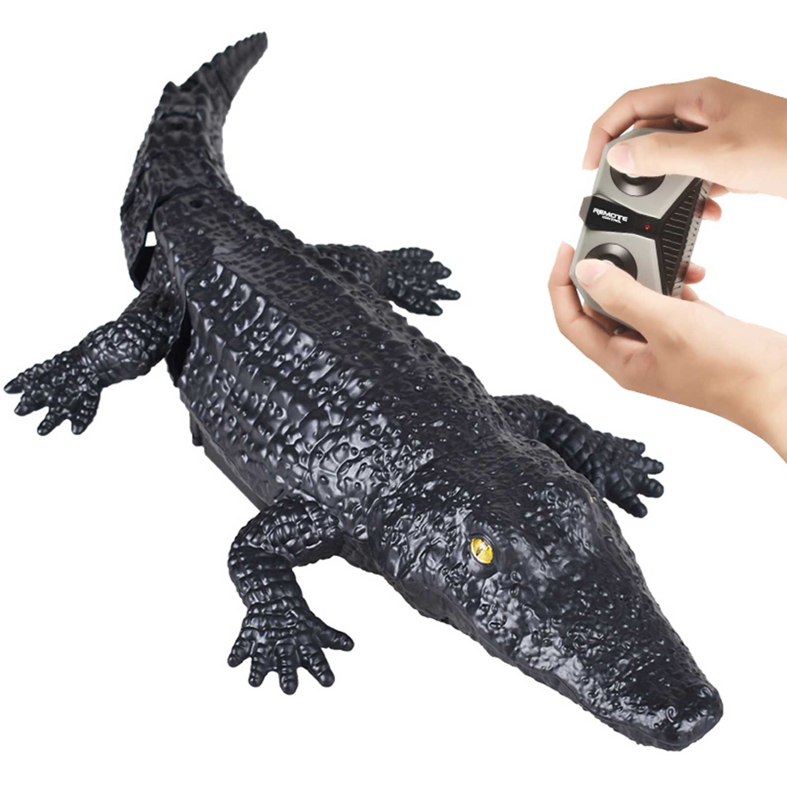 2.4G RC Crocodile Boat Underwater Animal Toys Waterproof Realistic Swing Tail Electric Crocodile RC Boat Toy Pond Poo Decor