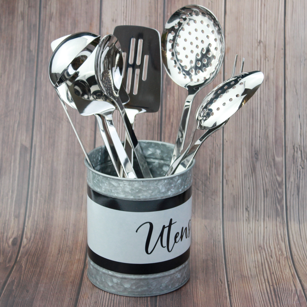 Ustensile de cuisine en acier inoxydable 18/8, poignée souple, poli miroir parfait, ustensile de cuisine, louche/spatule/écumoire