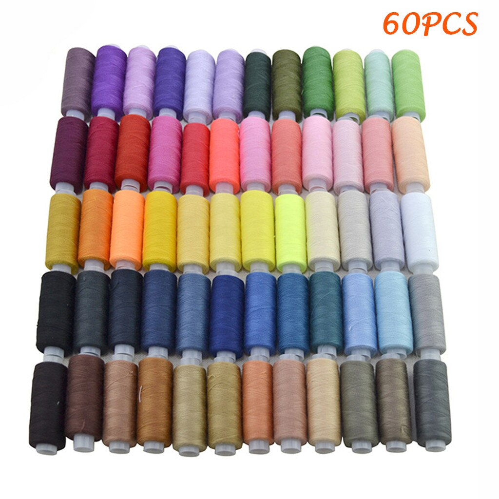 fil a coudre Household Sewing Thread Hand Stitching Sewing Thread Multicolor Polyester Sewing Thread нитки для шить: C