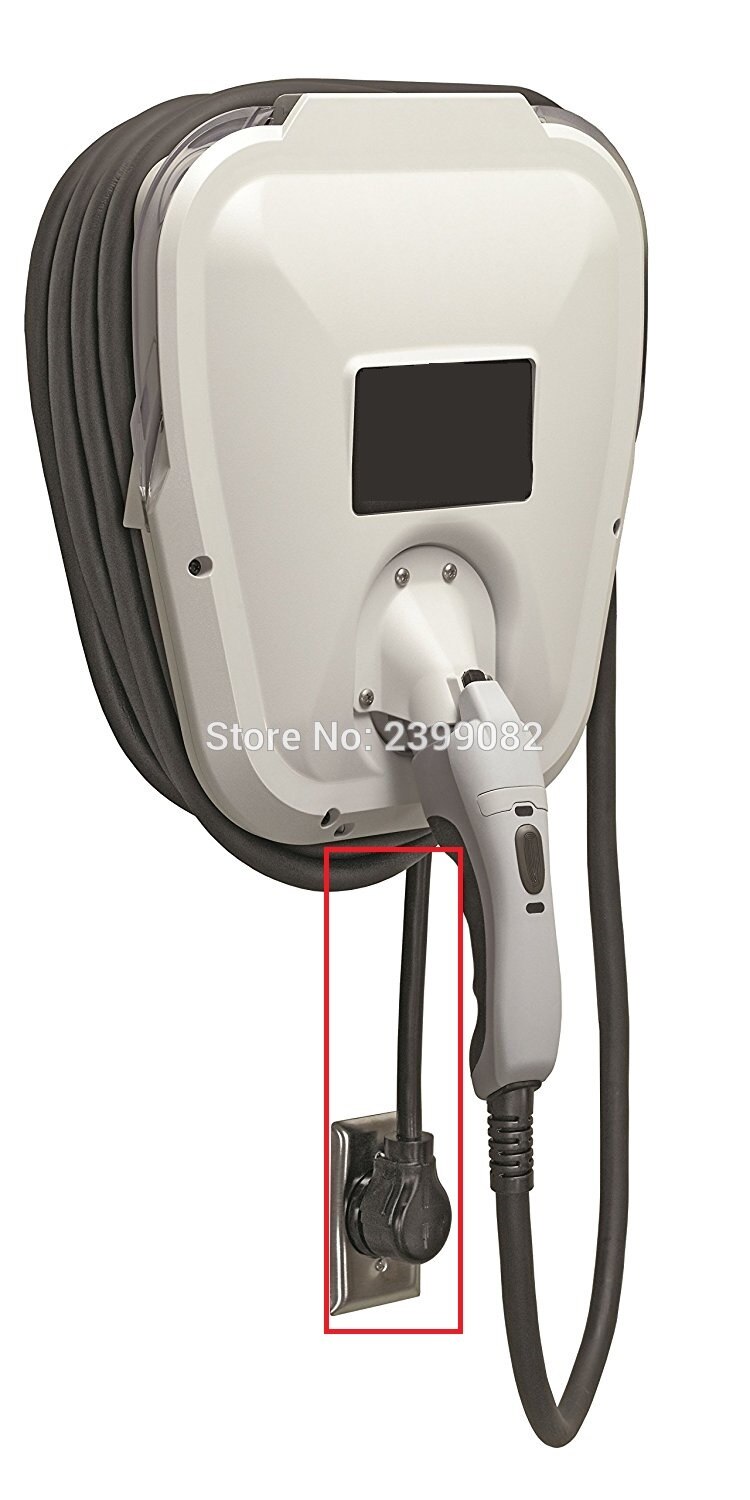 Zwet evse ladeplugg 3- ledninger 50 amp 125-250 volt svart/grå 3 ledninger innfelt montering 10-50a ul godkjente elektriske forsyninger tes 5 ft.