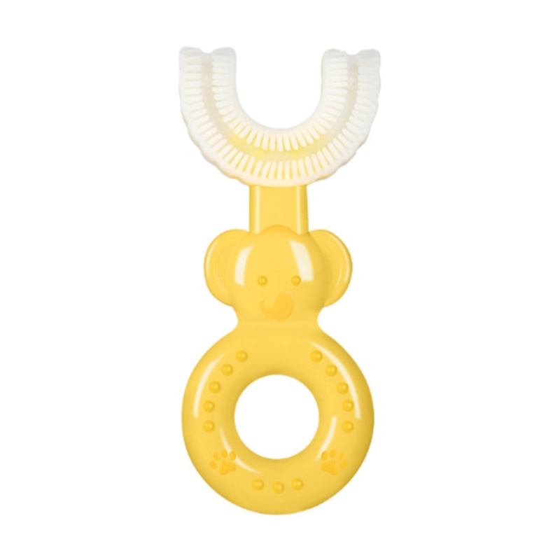 Kids U-Vormige Tandenborstel Food Grade Zachte Siliconen Borstel Hoofd, 360 ° Orale Tanden Reinigen Voor Peuters En Kinderen 87HD