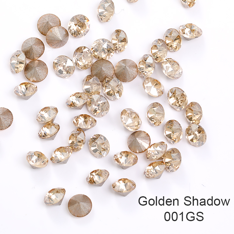 5Mm 50Pccs/Pack Jewerly Edelsteen 32 Snijden Gezichten Diamanten Ring Earring Crystal Xirius Steen K9 Kristallen Nail decoraties: Golden shadow