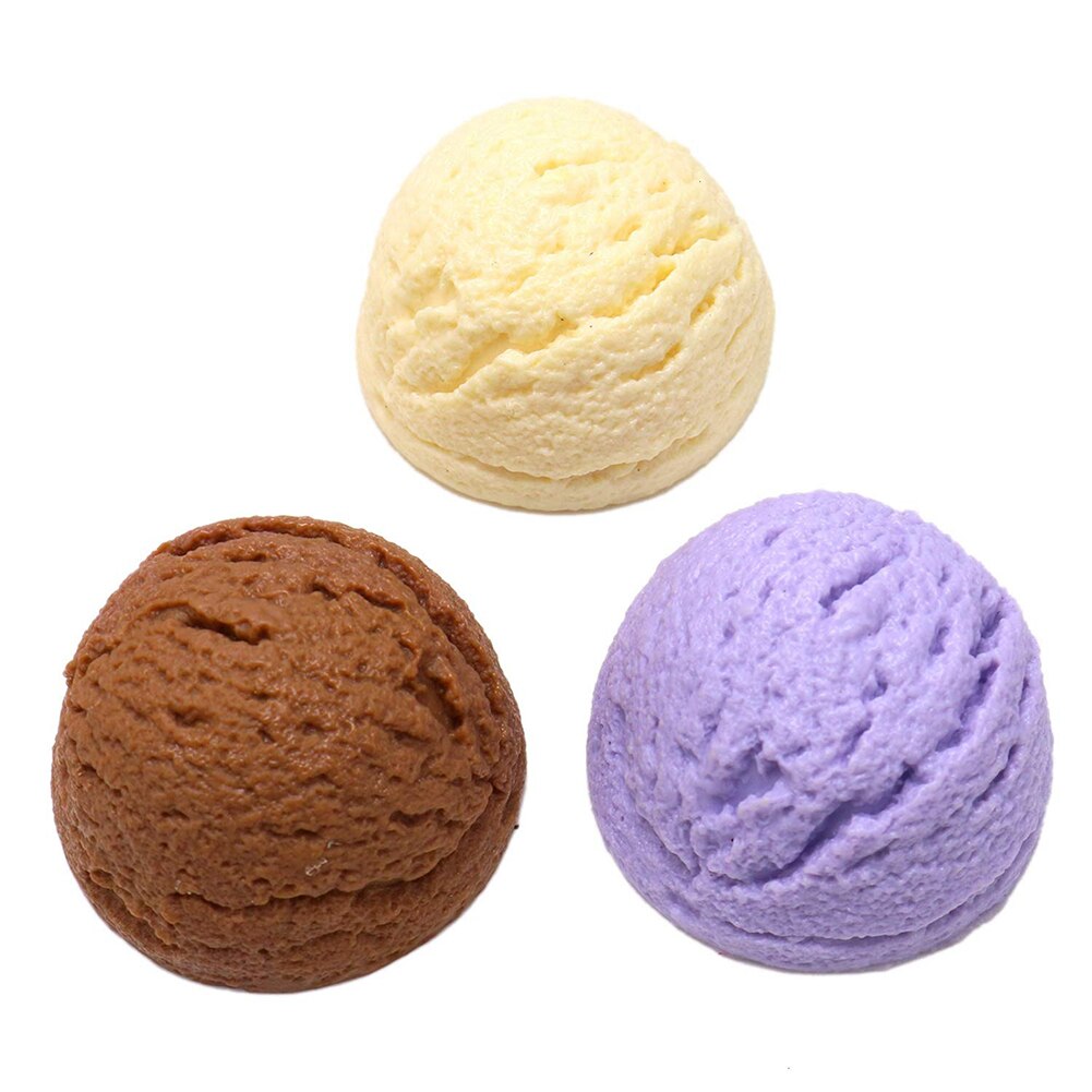 3 Pcs Kunstmatige Ijs Ballen Realistische Simulatie Voedsel Desserts Nep Ijs Model Winkels Decoratie Foto Props