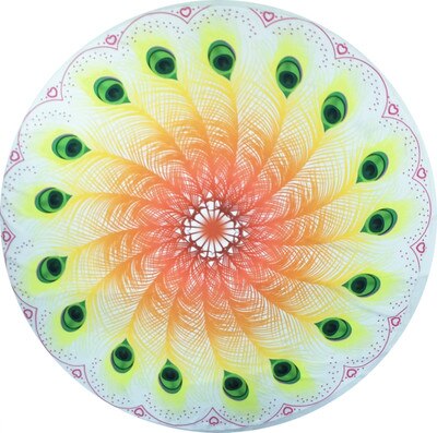 150cm bohem chiffon stor tynn mandala sommer rund strand skjerf håndkle solbad sjal wraps billedvev serviette de plage ymb 22: A2
