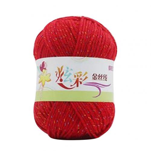 4 Strands Soft Knitting Crochet Thread Hand Woolen Yarn DIY Apparel Sewing Accessories: Red