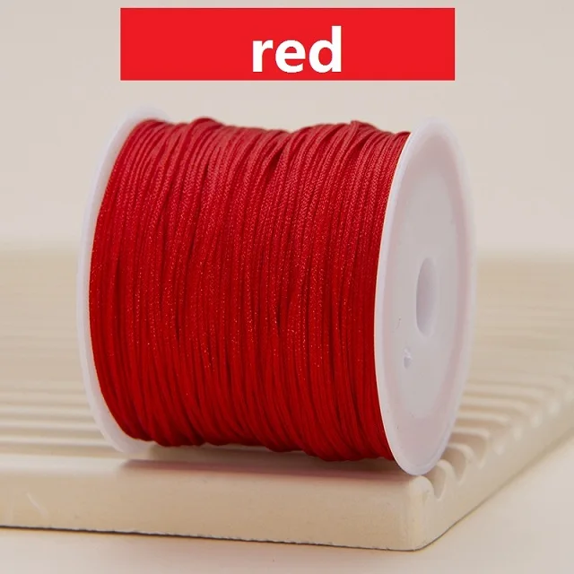 Corda in nylon per braccialetti, cordoncino per annodare cinese, filo per perline in nylon per braccialetti intrecciati, collane con perline e macramè