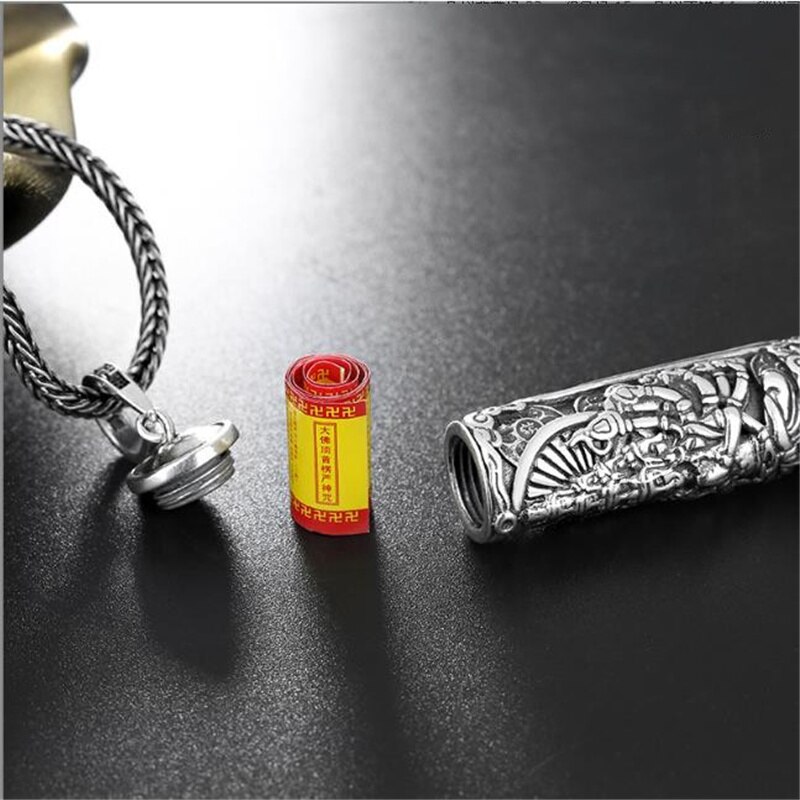 Collier avec pendentif bouddha Shurangama pour homme, chaîne de cou rétro, en argent, à la , d&#39;anniversaire pour garçon, 925