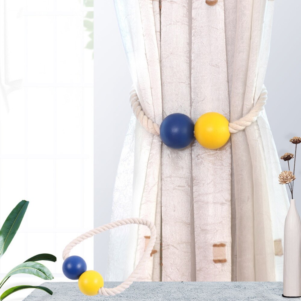 Rideau magnétique sangle à bride arrière | Décoration de fenêtre de maison