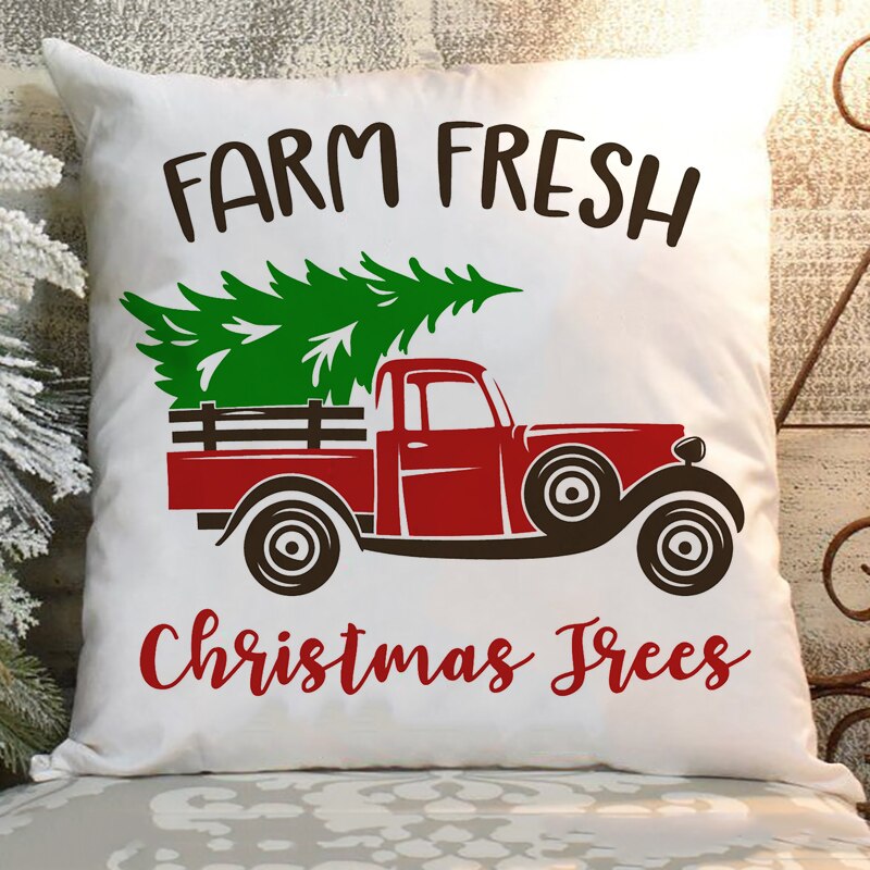 Kerst Kussenhoes 45*45 Kussensloop Sofa Kussens Kussenslopen Film Kijken Kussenslopen Home Decor Feestdagen: Z21092-DCCWH-M