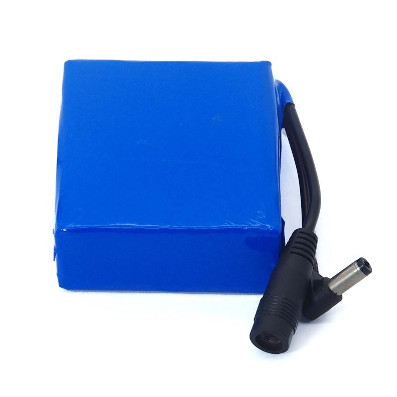 12.6V 18000mAh Polymer lithium battery pack 12v 18ah LED light alarm CCTV Cam Monitor DC 5.5*2.1mm + 1A Charger