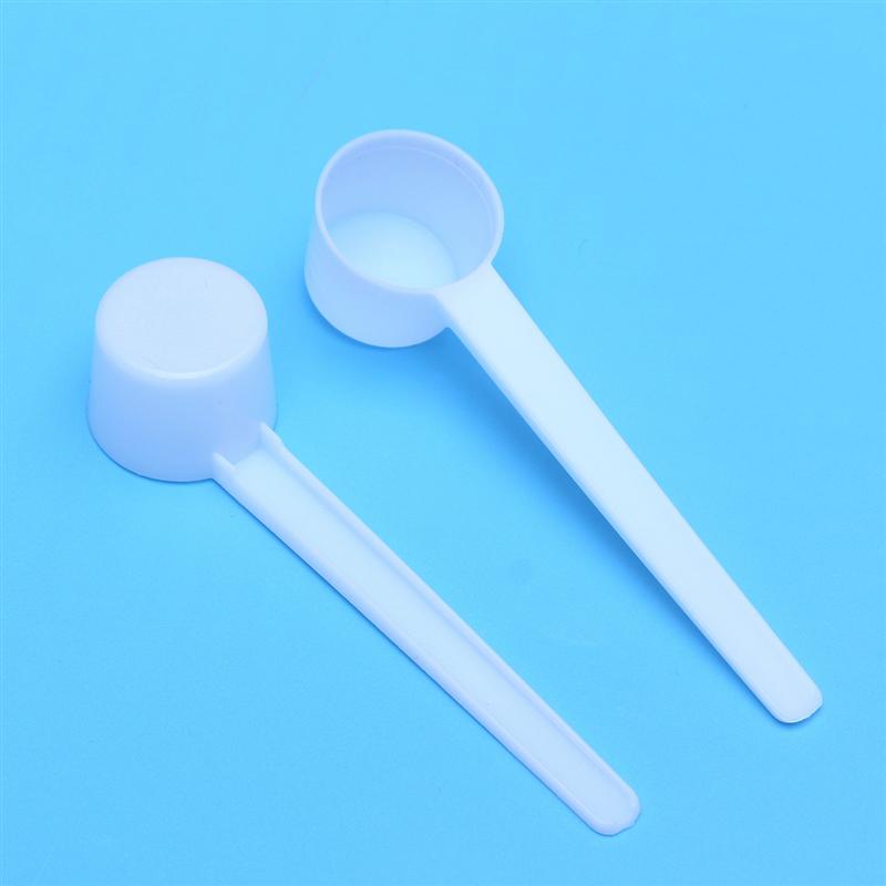 Cuillère doseuse à café en plastique 5g, 10 pièces, pour lait en poudre, assaisonnement liquide, rechargeables, réutilisables, cuillères compatibles (blanches)