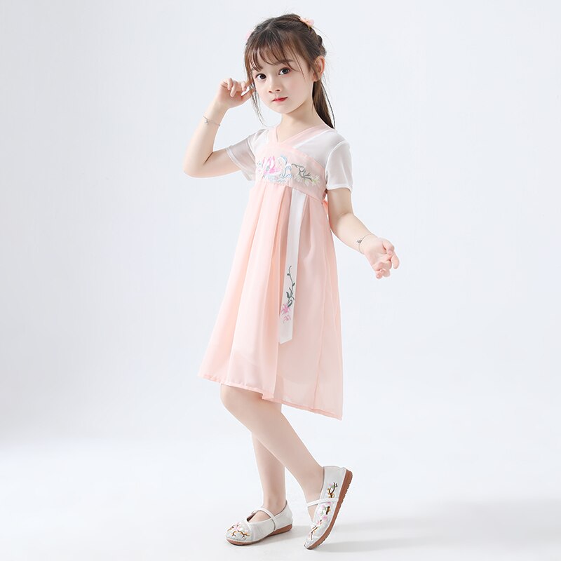 Hanfu Kostuums Chinese Stijl Meisjes Tang Pak Chinese Oude En Traditionele Meisjes Speciale Kleding Meisje Hanfu Dragen DQL637