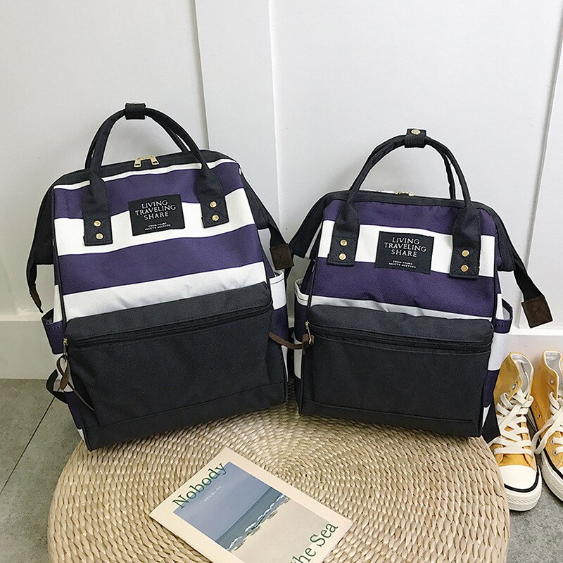 koreanische Mädchen Leinwand Rucksack Schul Frauen Schule Mädchen Reisetaschen Für Teenager Mochila Feminina Escolar Bagpack: small Blue