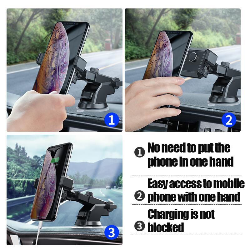 Universele Auto Mobiele Telefoon Houder 360 Graden Air Vent Mount Gps Stand Mobiele Telefoon Houder Voor Telefoon Zuignap Houder beugel