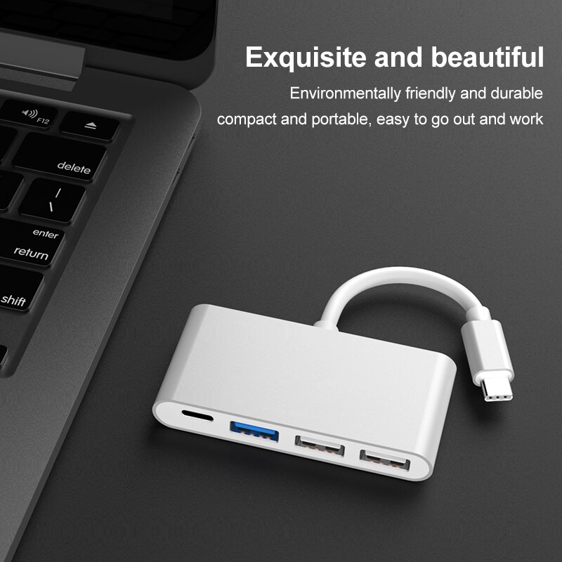 High speed HUB Type-C 4 In 1 USB2.0 With PD Fast Charging Data Transmission