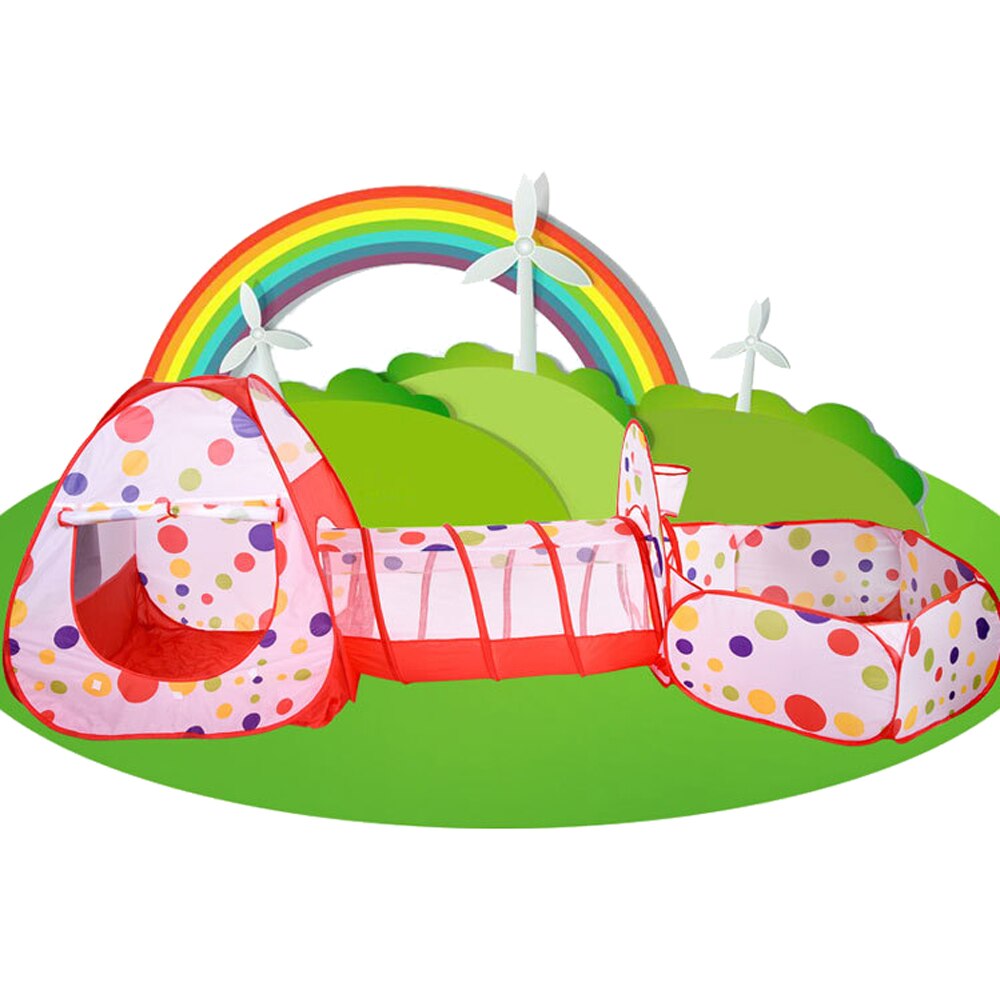 Børn stort pool-rør-tip legetelt havbold pool pit telthus legetøj til børn sammenfoldeligt spil legetøj hus værelse legetøj