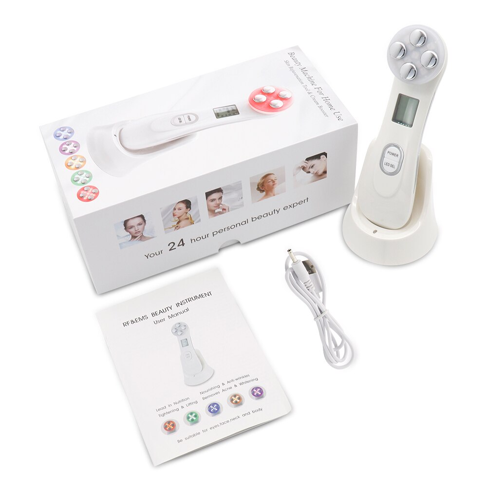 Electroporation Radio Frequency Facial LED Photon Skin Rejuvenation Face Lift Tighten Beauty Machine Face Skin EMS Mesotherapy
