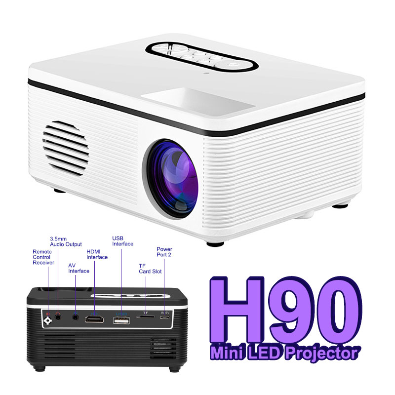 S361 Mini Projector 600Lumens 1080P Full Hd Ios Android Home Beamer Video Player Ondersteuning Hdmi-Compatibel/usb/Av/Tf Home Cinema