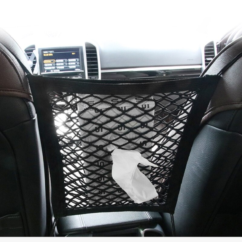 uniwersalny Automobiles Organizer siatkowy kieszonkowy samochód siatki Organizer na tył siedzenia w samochodzie sieć robić układania sprzątanie akcesoria samochodowe netto
