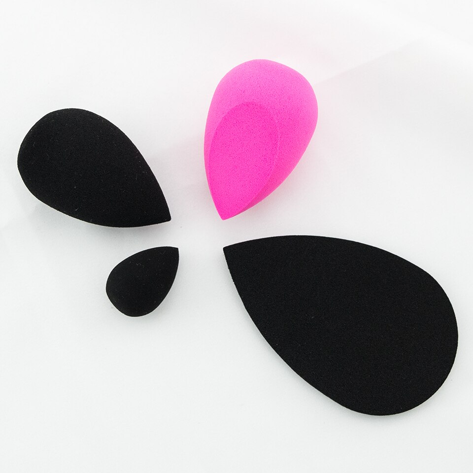 BEILI-brochas de maquillaje de ojos, Set de maquillaje de ojos de pelo de cabra Natural rojo con esponja cosmética para base de maquillaje en polvo sombra de ojos mezcla caja