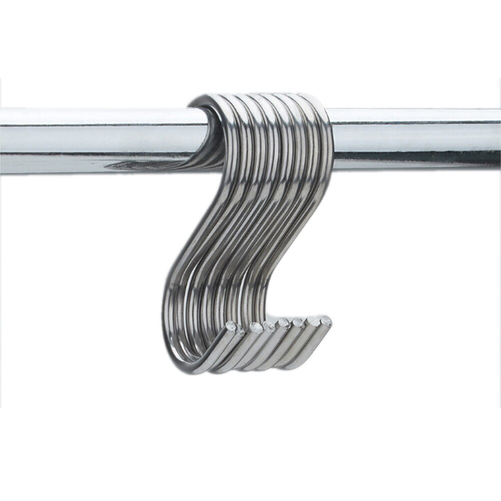 Acier inoxydable ustensiles de cuisine crochet universel s-type crochet barre transversale support robuste 10 pièces