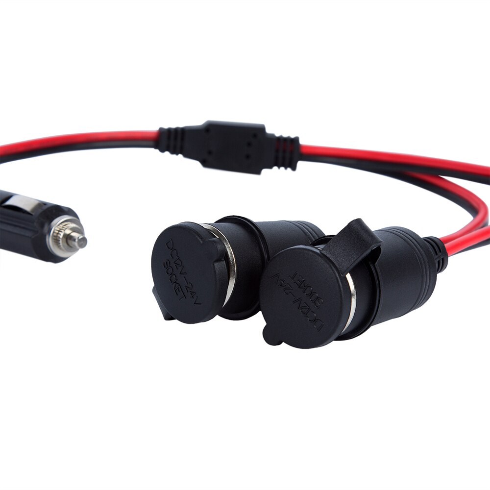Kwokker universele autolader sigarettenaansteker splitter 12v stopcontact stekker stroomadapter connector auto verlengkabel adapters