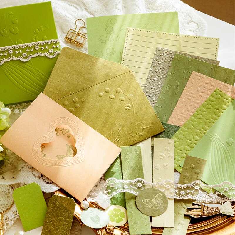 20 stk high-end præget bogtryk tredimensionelt materiale papir manuskript collage dekorativt materiale papir præget kort